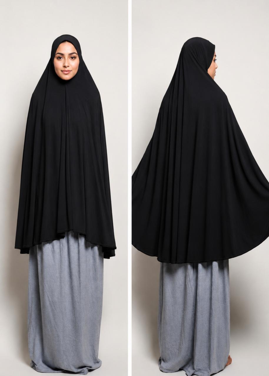 Premium Long Khimar Hijab for Women | Soft Stretch Cotton Blend Prayer cloth